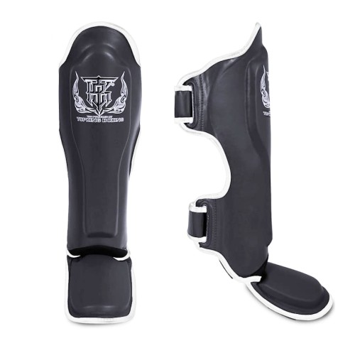 Top King Ochraniacze piszczeli i stopy TKSGP (GL) "PRO" - black/white piping