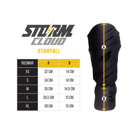 StormCloud Ochraniacze Piszczeli StarFall - czarno