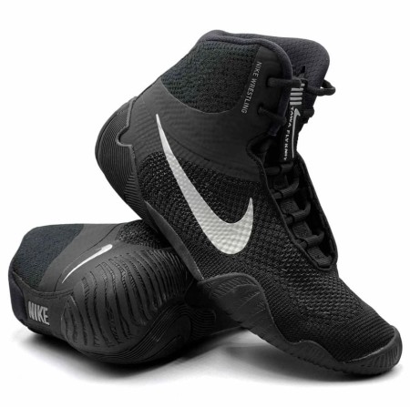 Nike buty zapaśnicze TAWA - czarno/srebrne