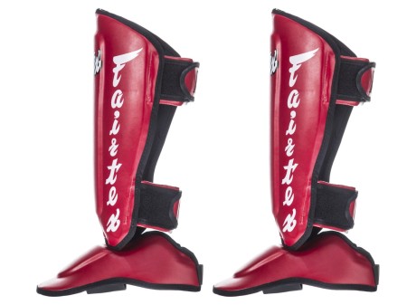 Fairtex Ochraniacze piszczela i stopy SP7 - red "PERFECT TWISTER"
