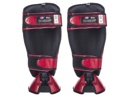 Fairtex Ochraniacze piszczela i stopy SP7 - red "PERFECT TWISTER"