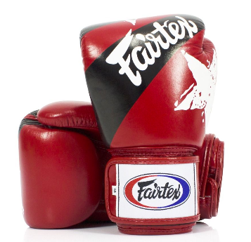 Fairtex Rękawice bokserskie BGV1-N - red/black "Nation Print"