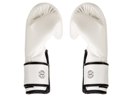 Fairtex Rękawice bokserskie BGV14 (white/black piping) "Microfiber"