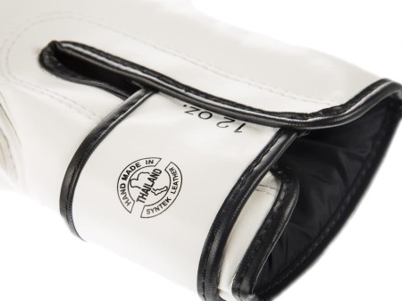 Fairtex Rękawice bokserskie BGV14 (white/black piping) "Microfiber"