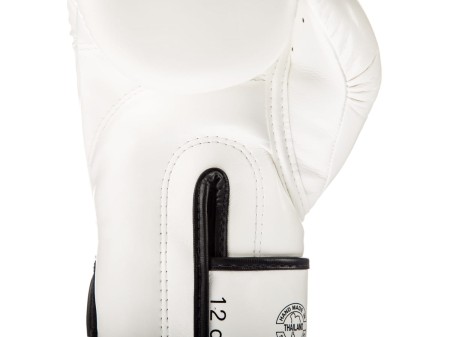 Fairtex Rękawice bokserskie BGV14 (white/black piping) "Microfiber"