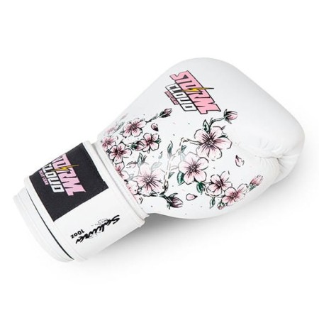 StormCloud Rękawice do Muay Thai Blizzard Sakura Białe