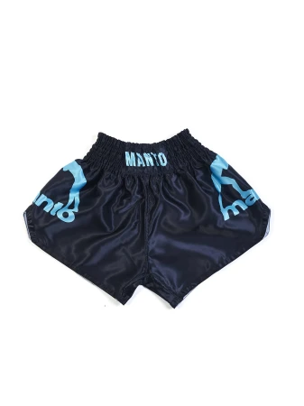 MANTO spodenki MUAY THAI DUAL czarno - niebieskie