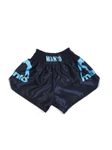 MANTO spodenki MUAY THAI DUAL czarno - niebieskie