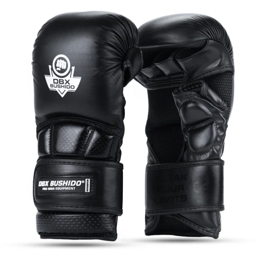 DBX Bushido Rękawice MMA sparingowe - Warrior Black - Legacy Series