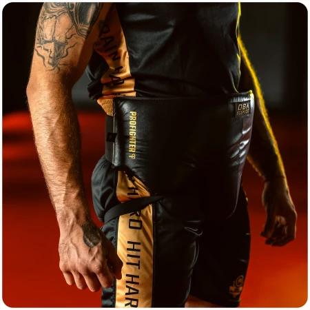 DBX Bushido Suspensor bokserski męski ze skóry naturalnej - ProFighter