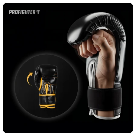 DBX Bushido Rękawice bokserskie wielowarstwowe - ProFighter Gold - Legacy Series