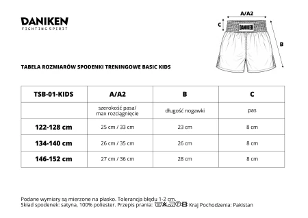 tabela_rozmiarów_spodenki_treningowe_dla_dzieci_tsb_01_kids_czarne_daniken