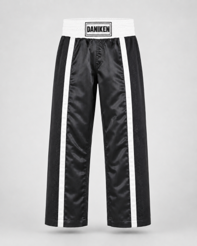 Daniken Spodnie MESH kickboxing / treningowe - czarno/białe