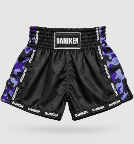 Daniken Spodenki treningowe Muay Thai/Kickboxing CAMO SPECIAL - TSS-41 2.0 niebieskie