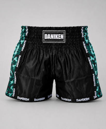 Daniken Spodenki treningowe Muay Thai/Kickboxing CAMO SPECIAL - zielone