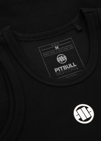Pitbull Tank Top męski Rib SMALL LOGO - czarna