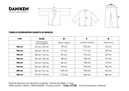 tabela_rozmiarów_karate_gi_banzai_daniken_białe