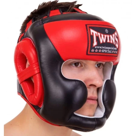 Twins Special Kask bokserski sparingowy HGL3-2T - czarno czerwony