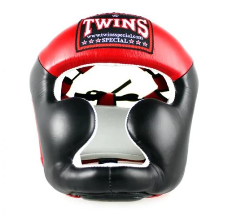 Twins Special Kask bokserski sparingowy HGL3-2T - czarno czerwony