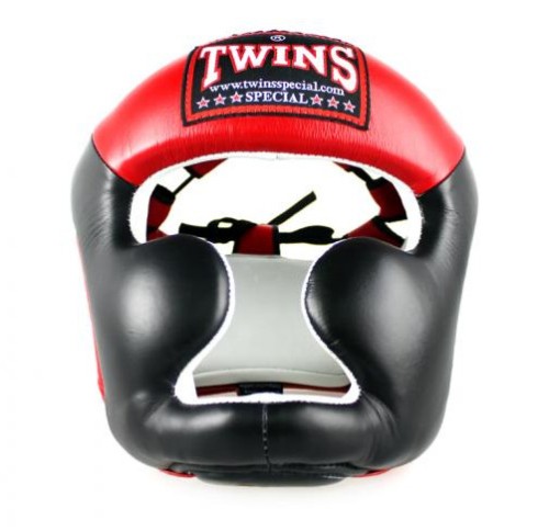Twins Special Kask bokserski sparingowy HGL3-2T - czarno czerwony