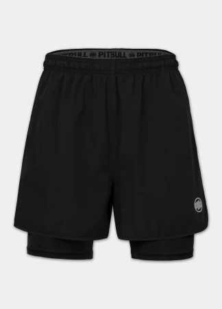 Pitbull Spodenki sportowe 2w1 SPORT - czarne