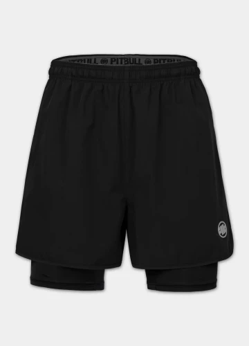 Pitbull Spodenki sportowe 2w1 SPORT - czarne