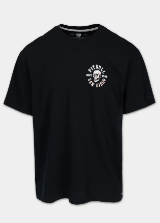 Pitbull Koszulka Loose Fit SKULL LOGO - czarna