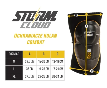 StormCloud Ochraniacze na kolana COMBAT NEW - żółty