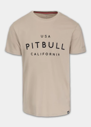 Pitbull Koszulka Slim Fit USA CAL - piaskowa
