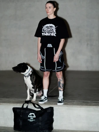 MANTO t-shirt TREASURE ZONE OVERSIZE czarny