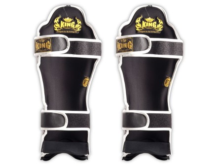 Top King Ochraniacze piszczeli i stopy TKSGP (GL) "PRO" - black/white piping