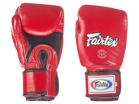 RĘKAWICE BOKSERSKIE FAIRTEX BGV1-B (redblack piping) breathable