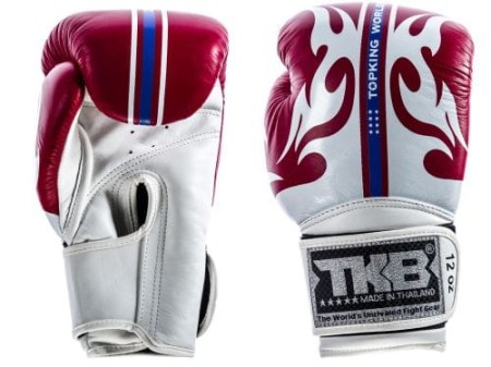 Top King Rękawice bokserskie TKBGWS "World Series" (white/red)
