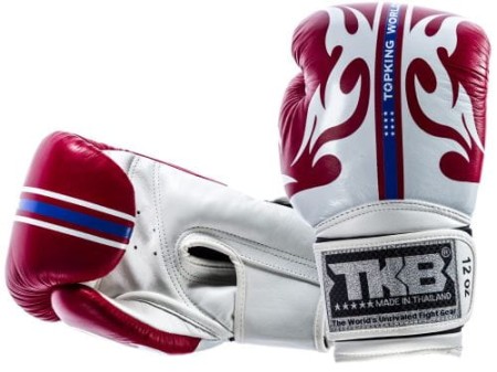 Top King Rękawice bokserskie TKBGWS "World Series" (white/red)