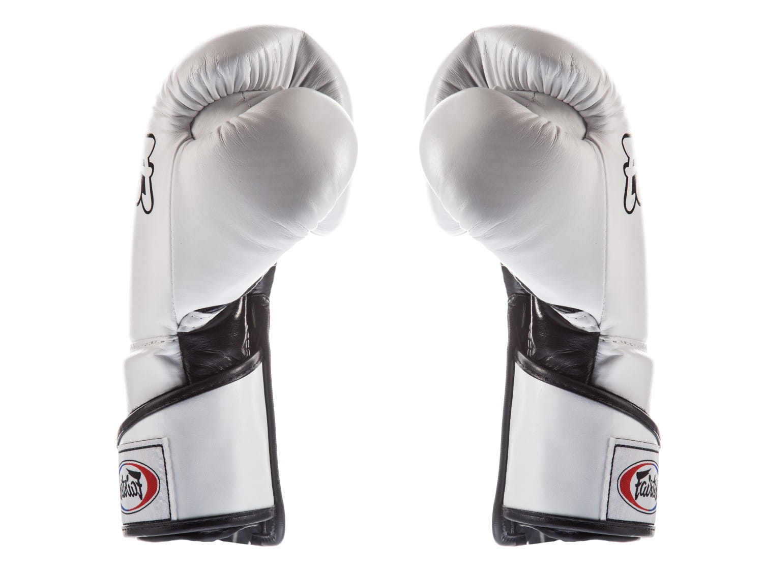 Fairtex Rękawice bokserskie BGV6 - white/black "ANGULAR SPARRING"