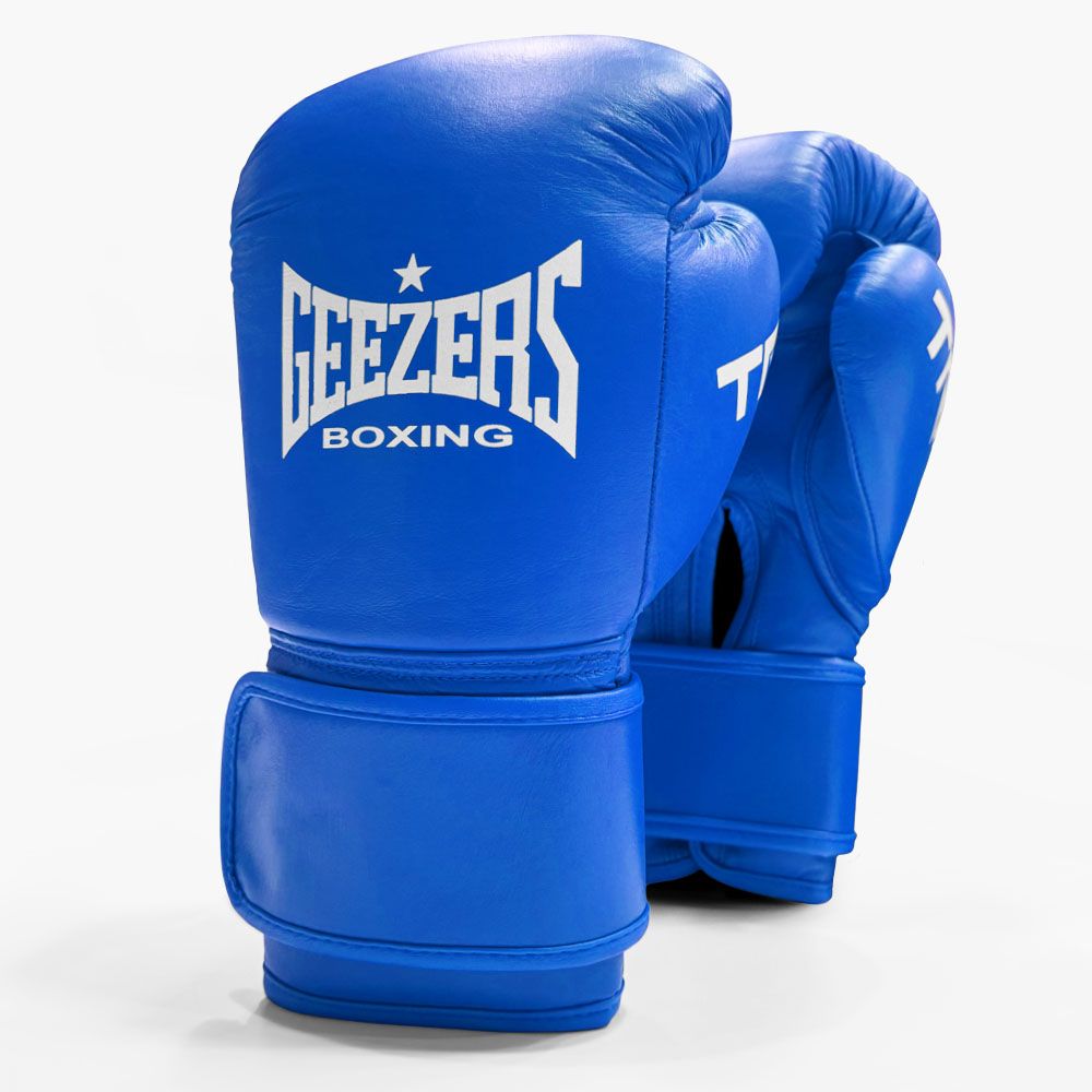 Rękawice bokserskie GEEZERS TRG skóra (blue)