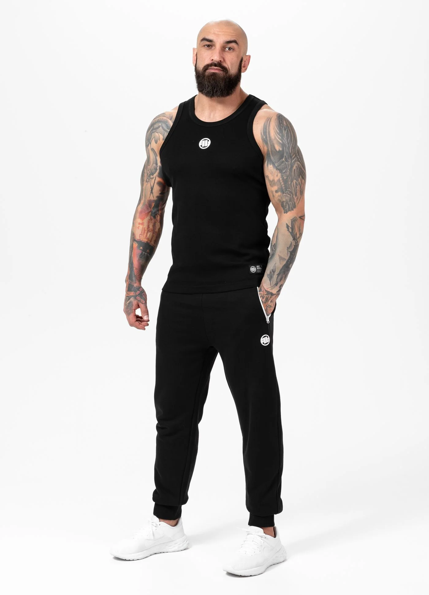 Pitbull Tank Top męski Rib SMALL LOGO - czarna