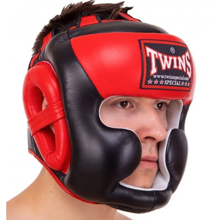 Twins Special Kask bokserski sparingowy HGL3-2T - czarno czerwony
