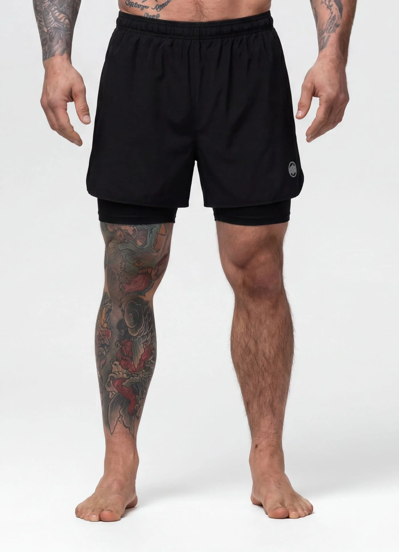 Pitbull Spodenki sportowe 2w1 SPORT - czarne