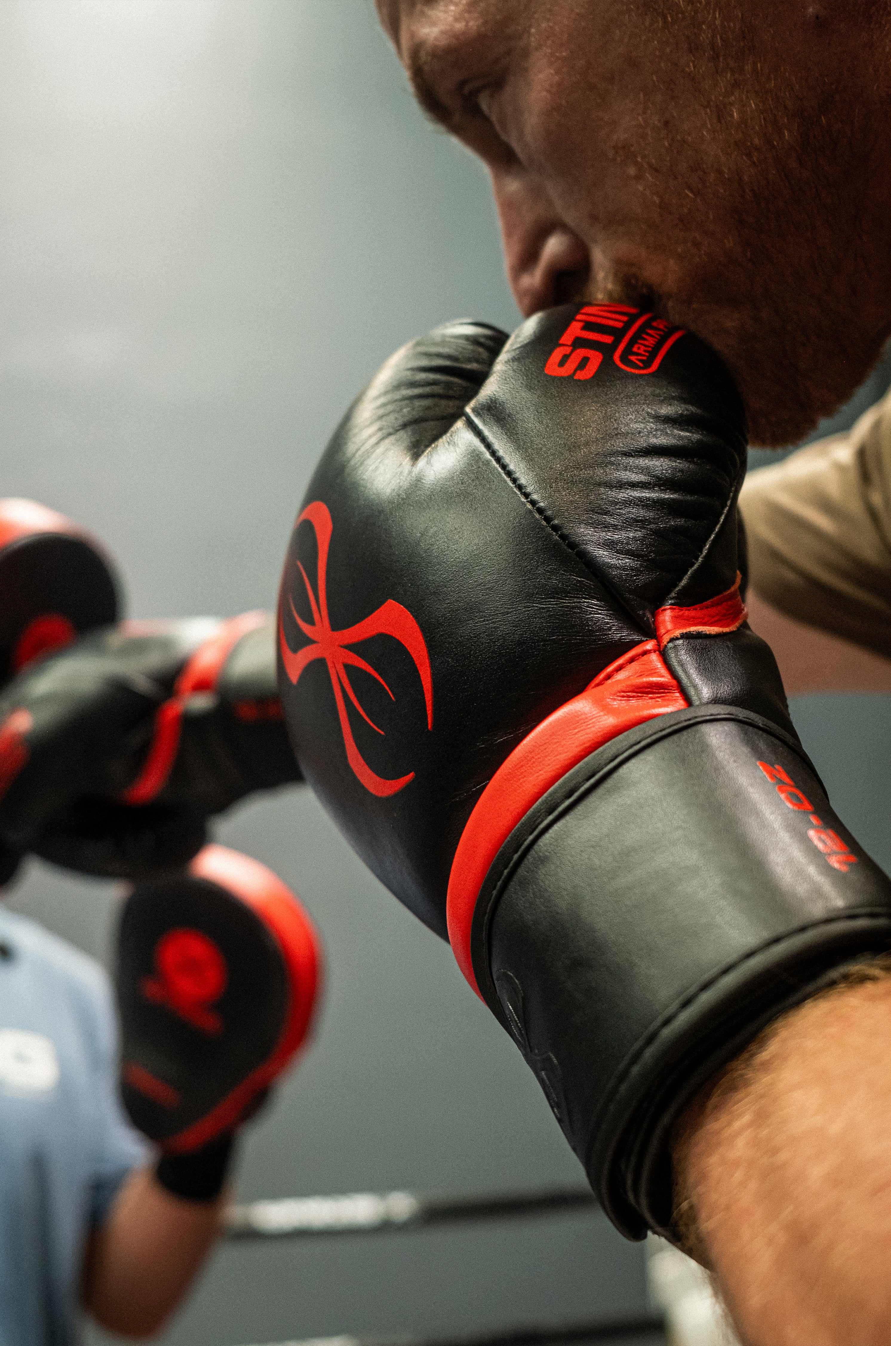 Sting Sports Rękawice bokserskie Armapro - czarno/czerwone